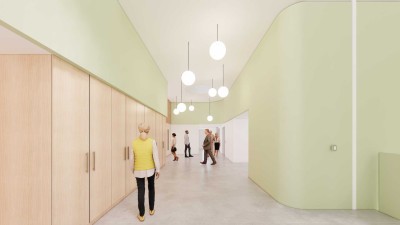 Second Floor Lobby, looking north