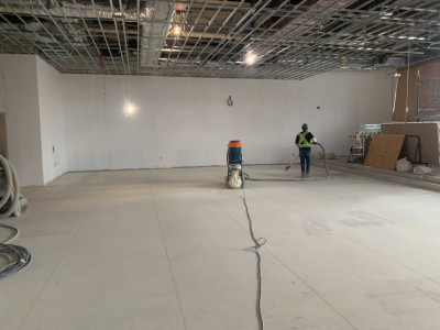 Sanding the Sanctuary floor Sanding the Sanctuary floor