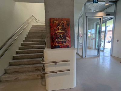 The front door and the main staircase. The front door and the main staircase.