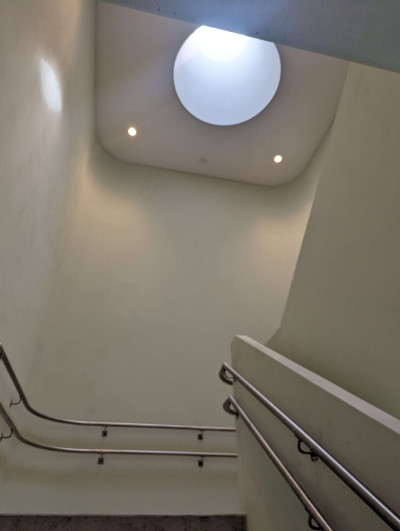 The skylight at the top of the main staircase