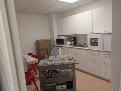 Small kitchen for staff and volunteers