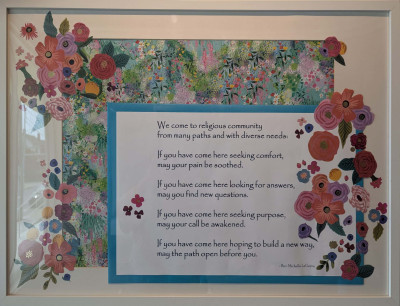 We come to religious community from many paths and with diverse needs...