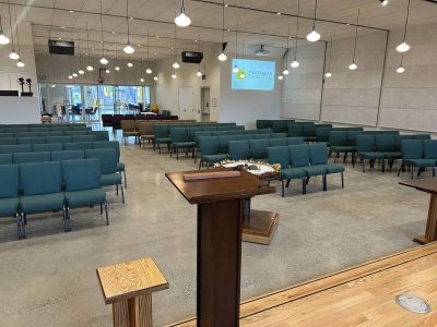 Sanctuary - Looking West from the chancel toward the Community Hall