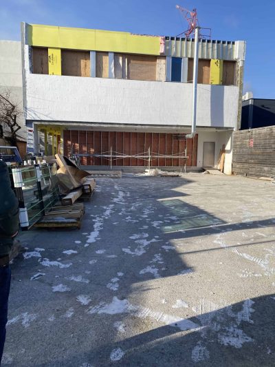 Looking at the rear of our building from Robina Ave. The sanctuary is on the second floor.