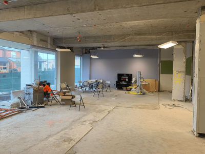 Main floor facing north-west on Oakwood Ave