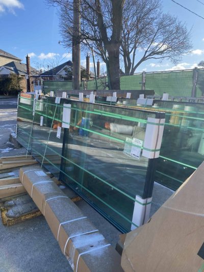 Window glass ready to be installed