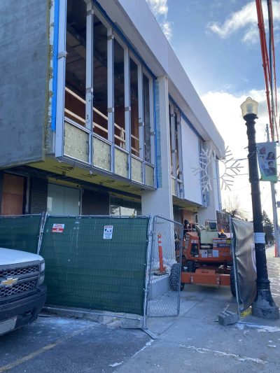Looking South on Oakwood - the new front face of our building