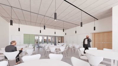 Second floor meeting hall - facing East into the Sanctuary