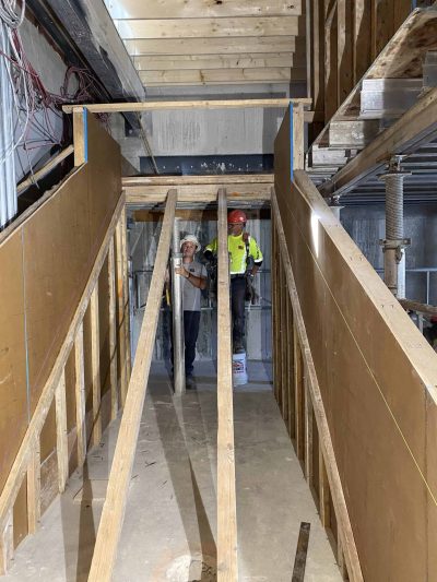 Building forms for the new main staircase