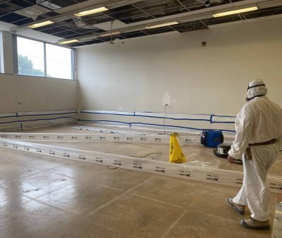 Abatement started in the new worship hall