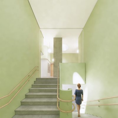 Main staircase - facing North